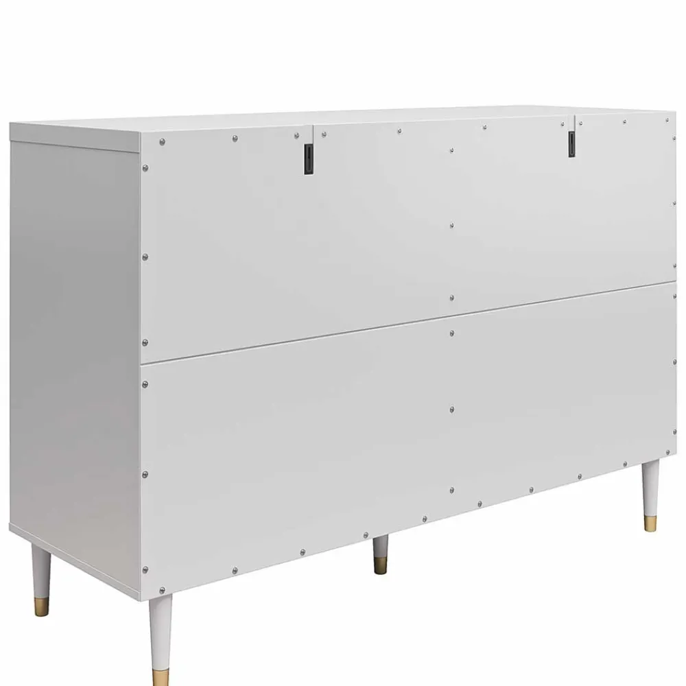 Wohnen Sideboards<Kommode in Hellgrau mit Gold - Imano