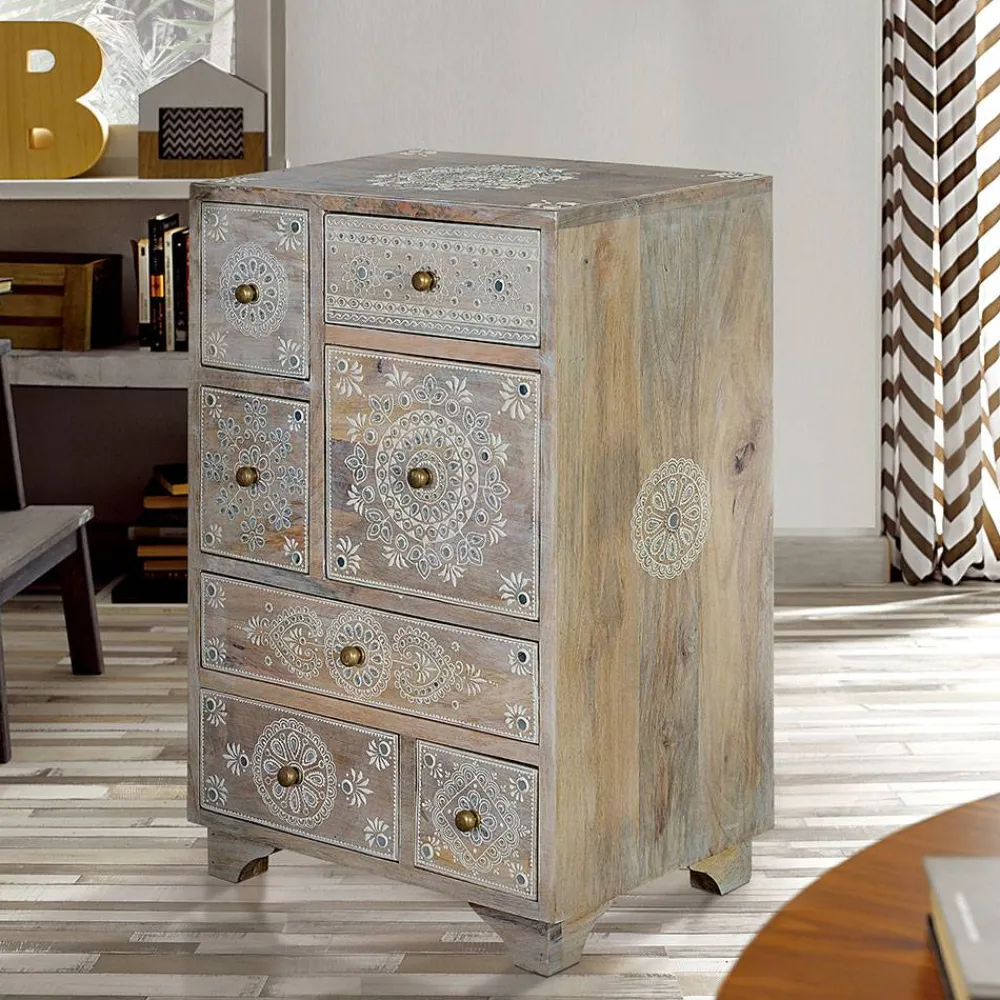 Wohnen Kommoden<Kommode in Holz White Wash - Troyes
