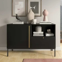 Wohnen Sideboards<Kommode in Schwarz mit Gold - Groot