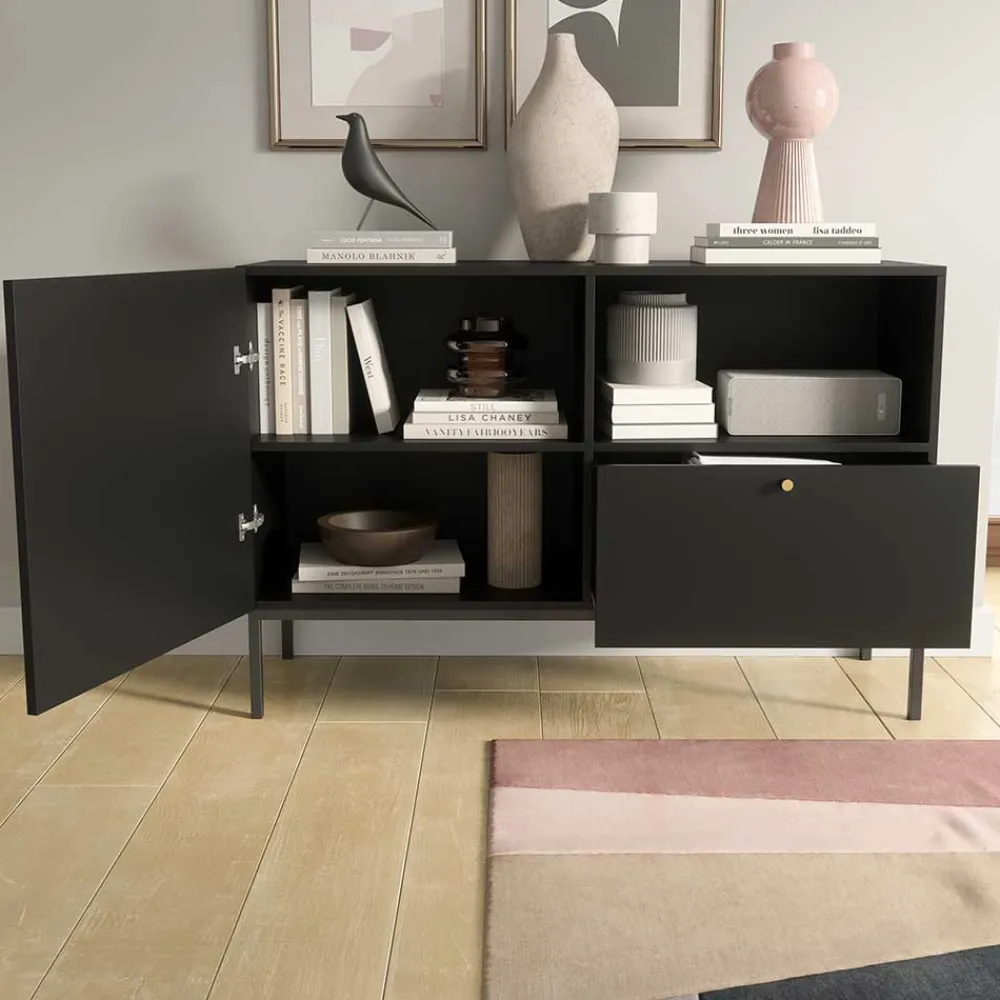 Wohnen Sideboards<Kommode in Schwarz mit Gold - Groot