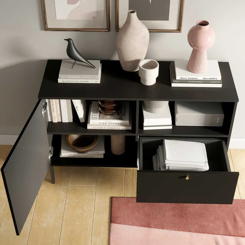 Wohnen Sideboards<Kommode in Schwarz mit Gold - Groot
