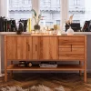Wohnen Sideboards<Kommode mit Ablageboden & zwei Schubladen - Indrya