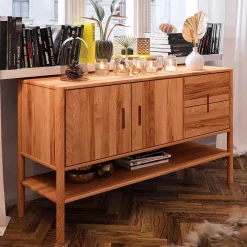 Wohnen Sideboards<Kommode mit Ablageboden & zwei Schubladen - Indrya