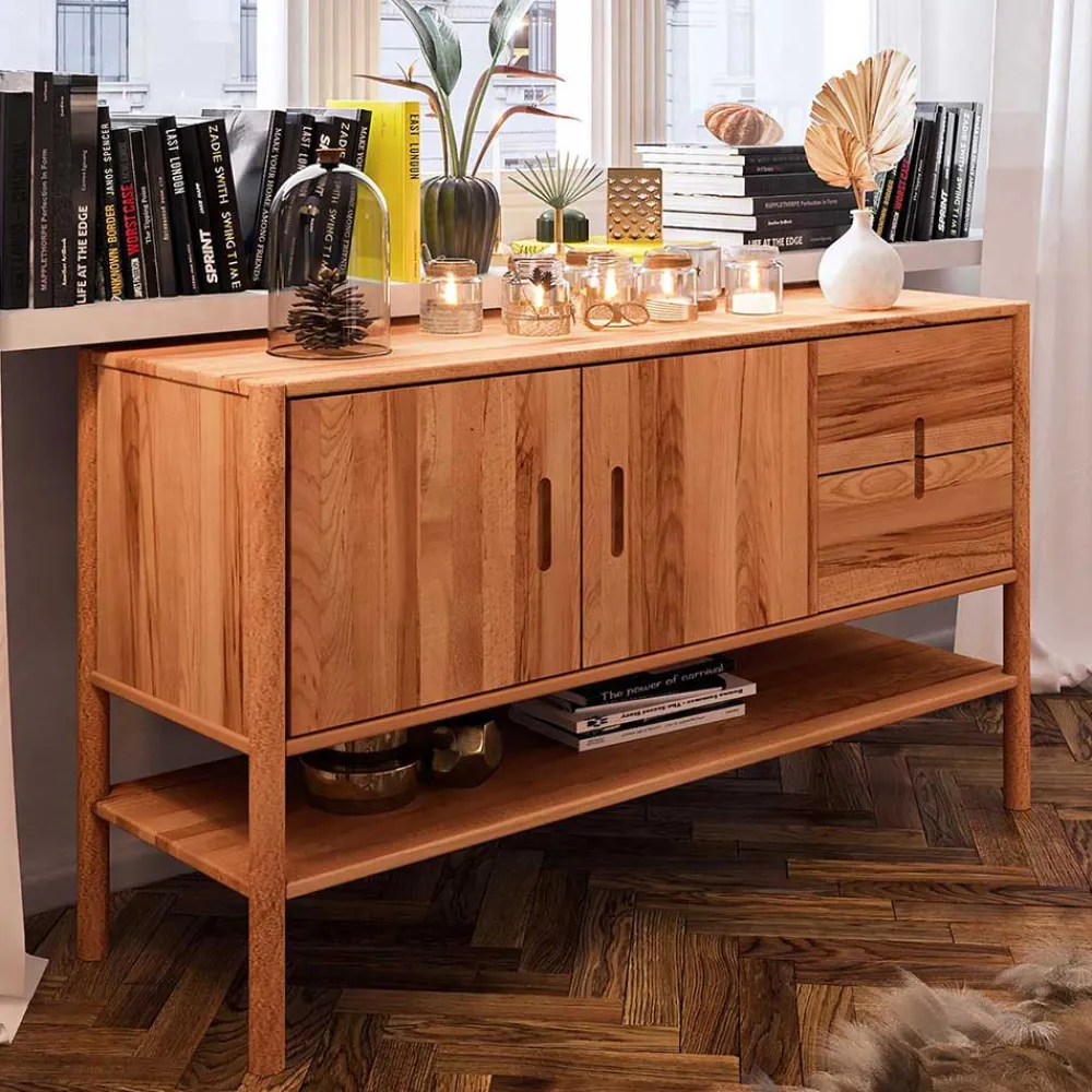 Wohnen Sideboards<Kommode mit Ablageboden & zwei Schubladen - Indrya
