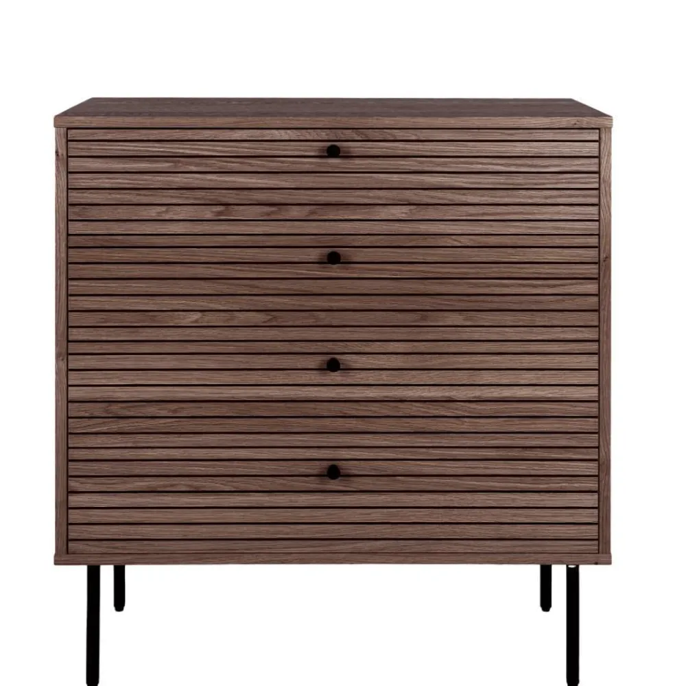 Wohnen Kommoden<Kommode mit dunklem Furnier in Braun - Wega