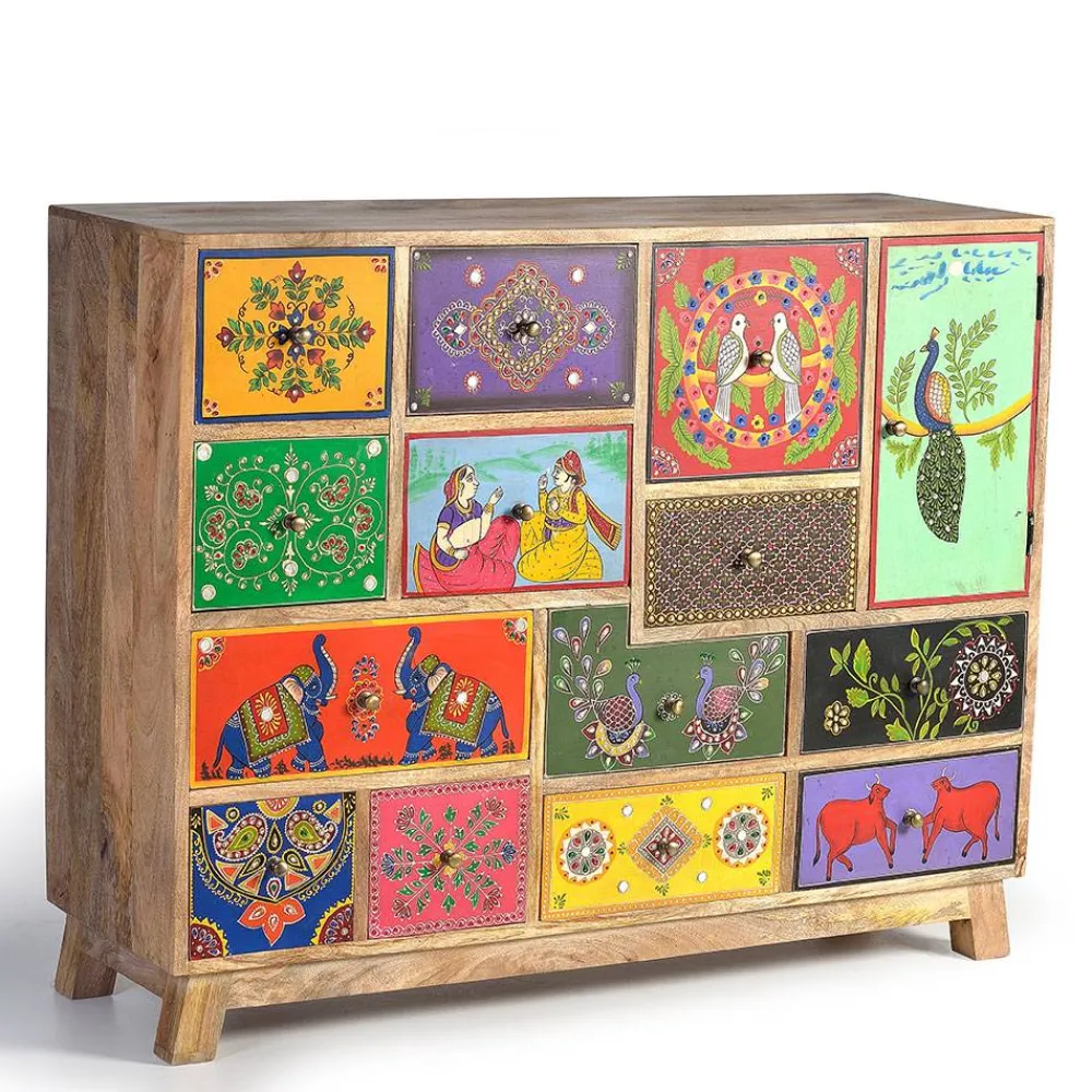 Wohnen Kommoden<Kommode mit farbenfrohen Orient Motiven - Precio