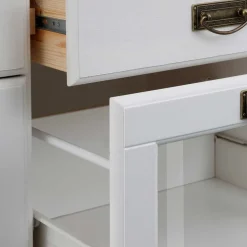 Wohnen Sideboards<Kommode mit Glas in Weiß & Honig - Brasivon