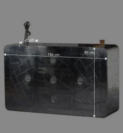 Wohnen Sideboards<Kommode Pilot in Alufarben