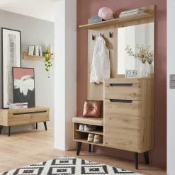 Wohnen Garderoben<Kompakte Garderobe im Skandi Design - Olcian