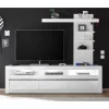 Wohnen Wohnwände<Kompakte TV Wand in Weiß Hochglanz Mextra mit Lowboard (zweiteilig)