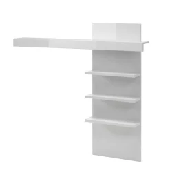 Wohnen Wohnwände<Kompakte TV Wand in Weiß Hochglanz Mextra mit Lowboard (zweiteilig)