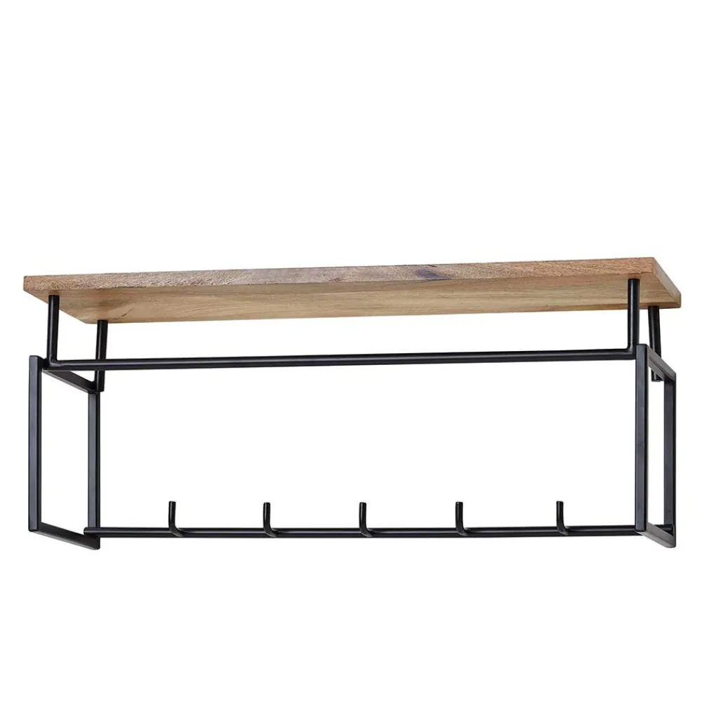 Wohnen Garderoben<Kompakte Wandgarderobe mit Holz Hutboden - Burgossi