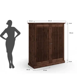 Wohnen Schränke<Kompakter Kleiderschrank im Modern-Country-Style - Nauizia