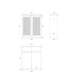 Wohnen Schränke<Kompakter Kleiderschrank im Modern-Country-Style - Nauizia