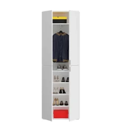 Wohnen Kleiderschränke|Schränke<Kompakter Kleiderschrank 122x193x34 cm - Ejulia (zweiteilig)