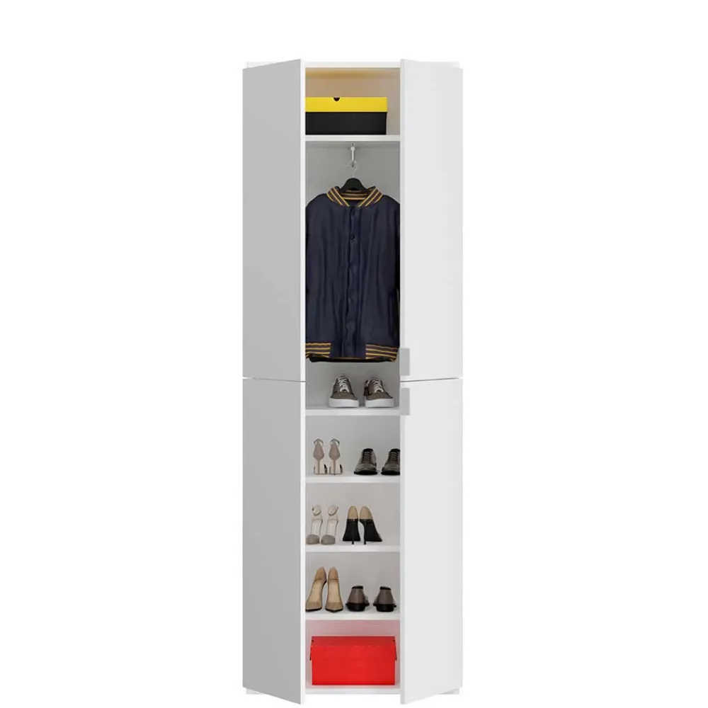 Wohnen Kleiderschränke|Schränke<Kompakter Kleiderschrank 122x193x34 cm - Ejulia (zweiteilig)