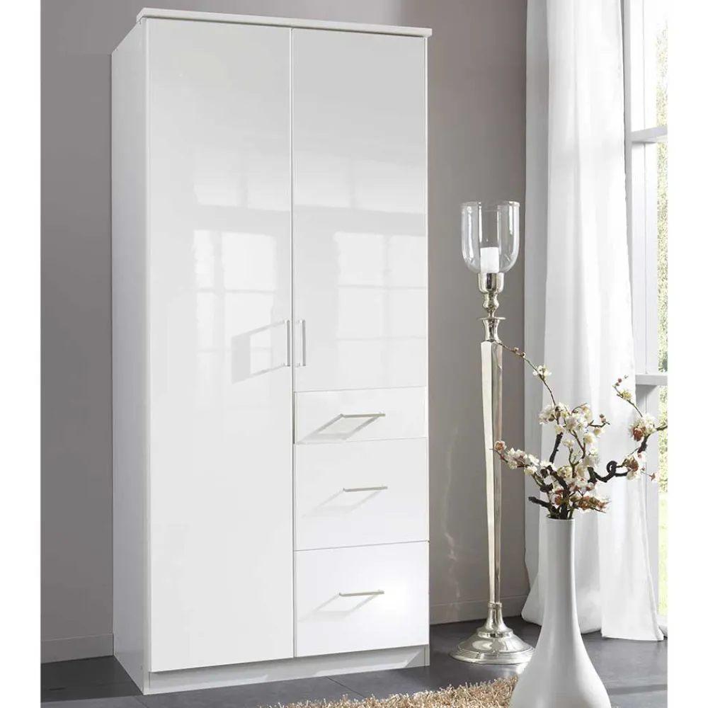 Wohnen Kleiderschränke|Schränke<Kompakter Kleiderschrank in Weiß - Venture