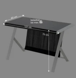 Wohnen Tische<Kompakter Schreibtisch in Schwarz und Weiß - Tulcea