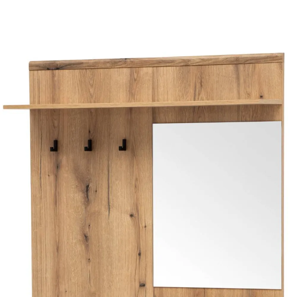 Wohnen Garderoben<Kompakt-Garderobe in Eiche Optik und Graugrün - Oliva