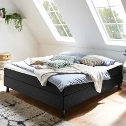 Wohnen Betten<Komplett Bett für Dachschrägen in Schwarz - Vitablo