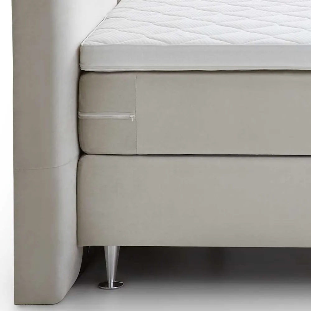 Wohnen Betten<Komplett Boxspringbett in Creme - Skowera