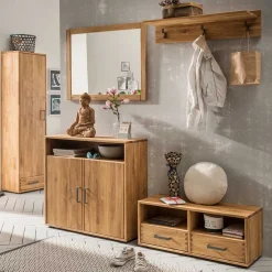 Wohnen Garderoben<Komplett Flureinrichtung aus Holz - Teano (fünfteilig)