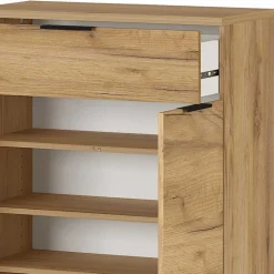 Wohnen Garderoben<Komplette Flur Einrichtung in Holzoptik - Esdrusca (fünfteilig)