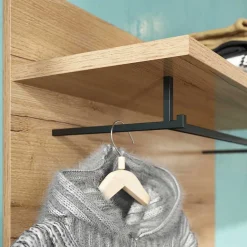 Wohnen Garderoben<Komplette Flur Einrichtung in Holzoptik - Esdrusca (fünfteilig)