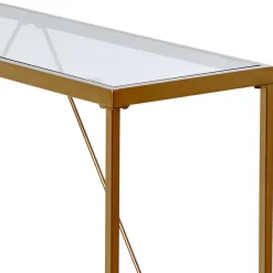 Wohnen Tische<Konsolentisch mit Glasplatte und Bügelgestell - Area
