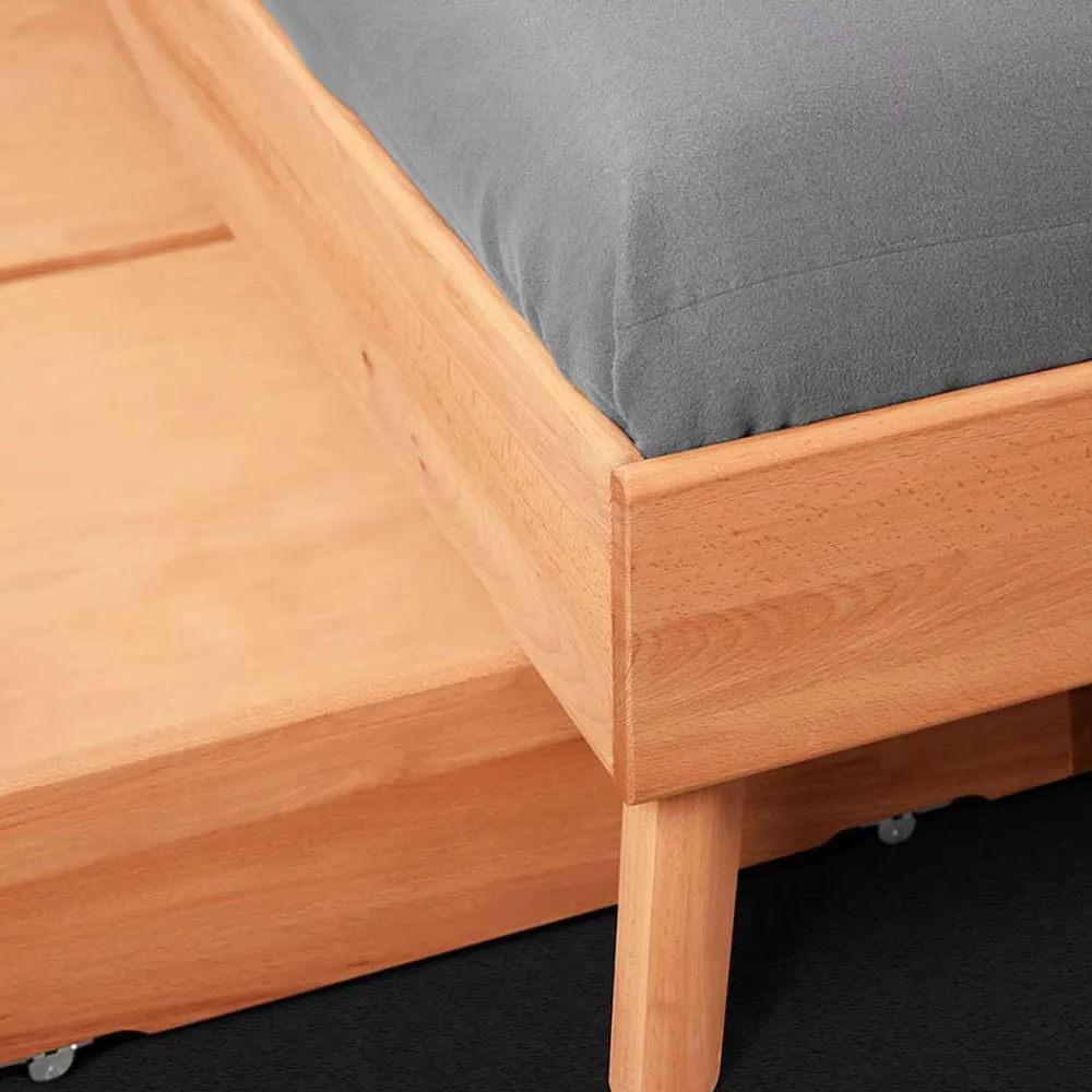 Wohnen Betten<Kopfteilloses Einzelbett in Übergröße - Junola