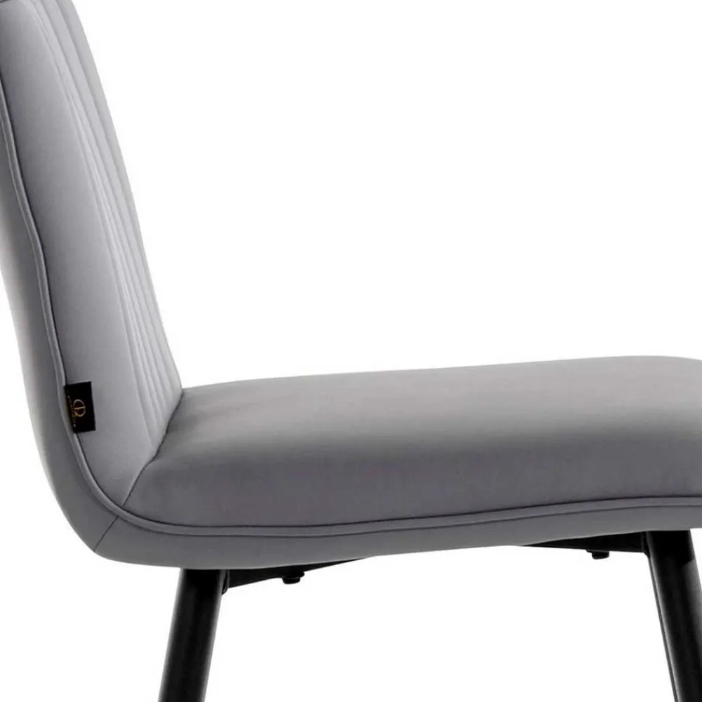 Wohnen Hocker<Kunstleder Barstühle in Grau - Eleganto (2er Set)