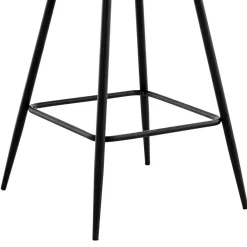 Wohnen Hocker<Kunstleder Barstühle in Grau - Eleganto (2er Set)
