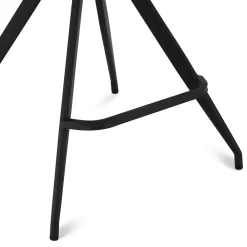 Wohnen Hocker<Kunstleder Barstuhl in Schwarz - Bennetto (2er Set)