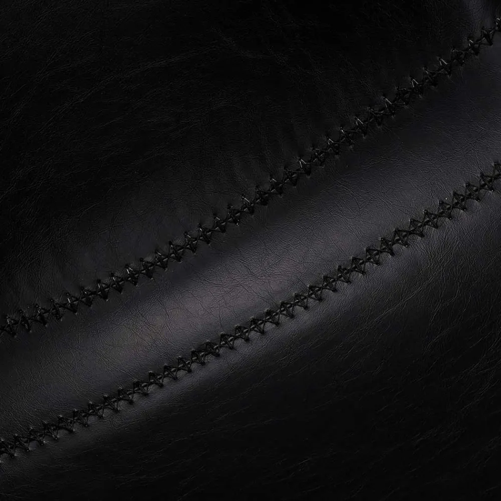 Wohnen Hocker<Kunstleder Barstuhl in Schwarz - Bennetto (2er Set)
