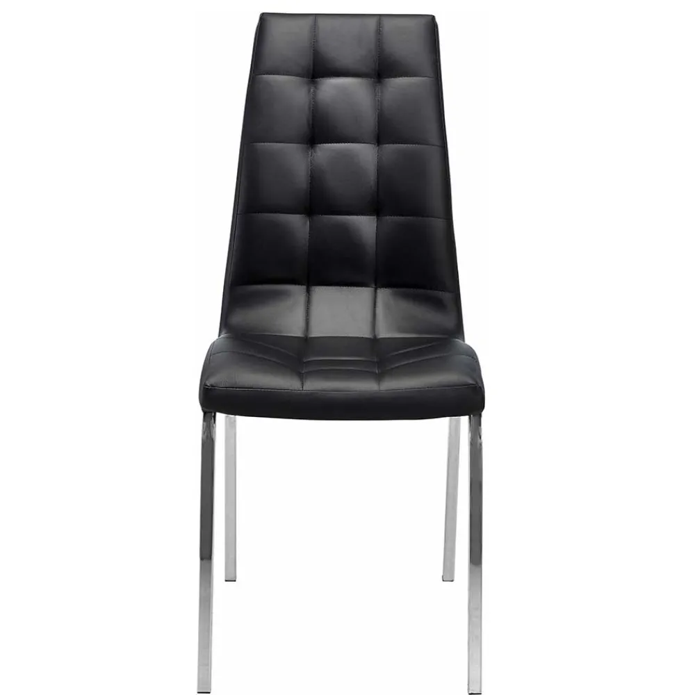Wohnen Stühle<Kunstleder Esstischstühle in Schwarz - Stufanias (2er Set)