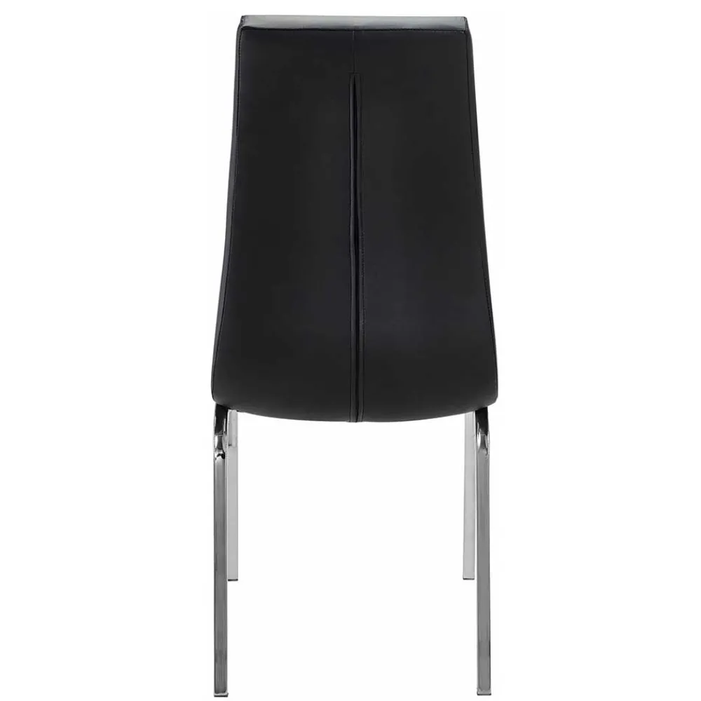 Wohnen Stühle<Kunstleder Esstischstühle in Schwarz - Stufanias (2er Set)
