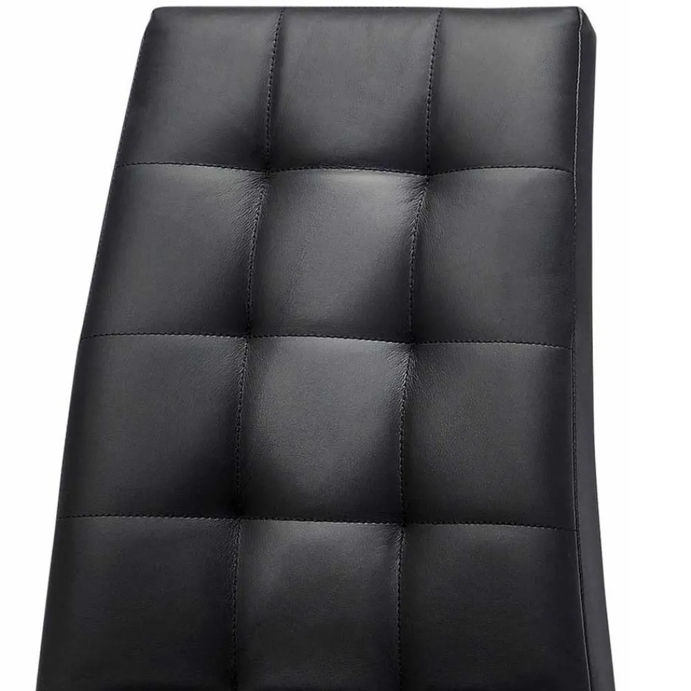 Wohnen Stühle<Kunstleder Esstischstühle in Schwarz - Stufanias (2er Set)