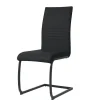 Wohnen Stühle<Kunstleder Freischwinger in Schwarz - Pencras (2er Set)