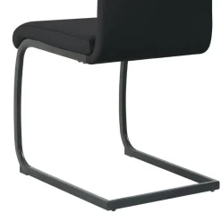 Wohnen Stühle<Kunstleder Freischwinger in Schwarz - Pencras (2er Set)
