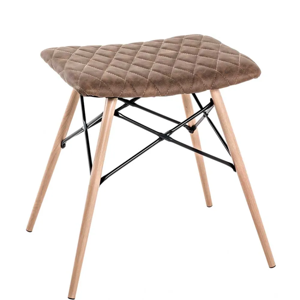 Wohnen Hocker<Kunstleder Hocker im Skandi Design - Arianno
