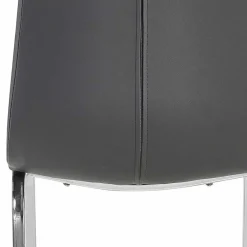 Wohnen Stühle<Kunstleder Küchenstühle in Grau - Alonso (2er Set)