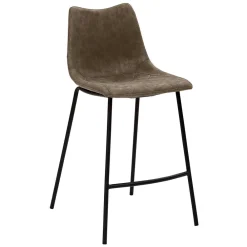 Wohnen Hocker<Kunstleder Polsterstuhl mit 65 cm Sitzhöhe - Nelu
