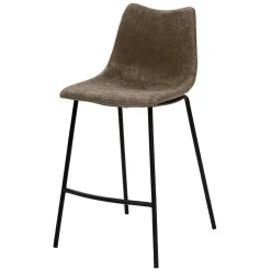Wohnen Hocker<Kunstleder Polsterstuhl mit 65 cm Sitzhöhe - Nelu