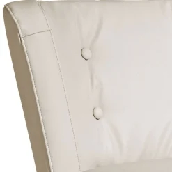 Wohnen Sessel<Kunstleder Retrosessel in Beige und Buche - Sylverta