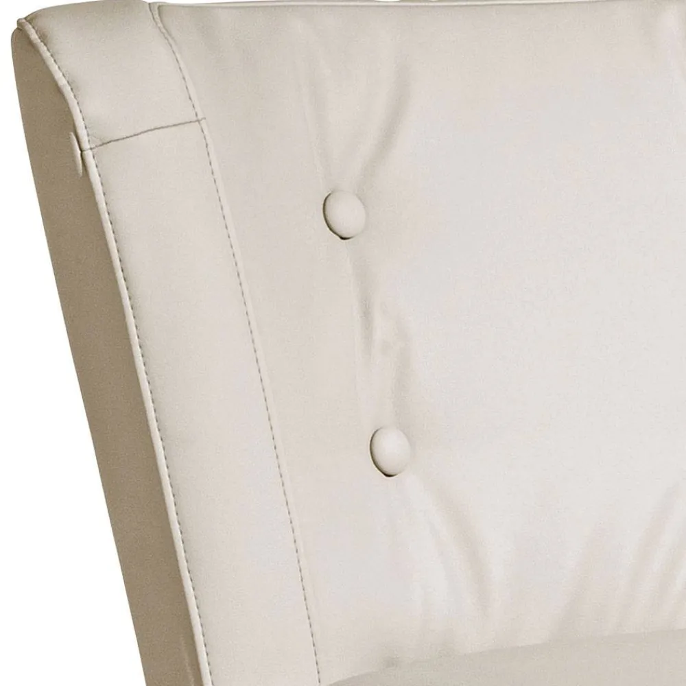 Wohnen Sessel<Kunstleder Retrosessel in Beige und Buche - Sylverta