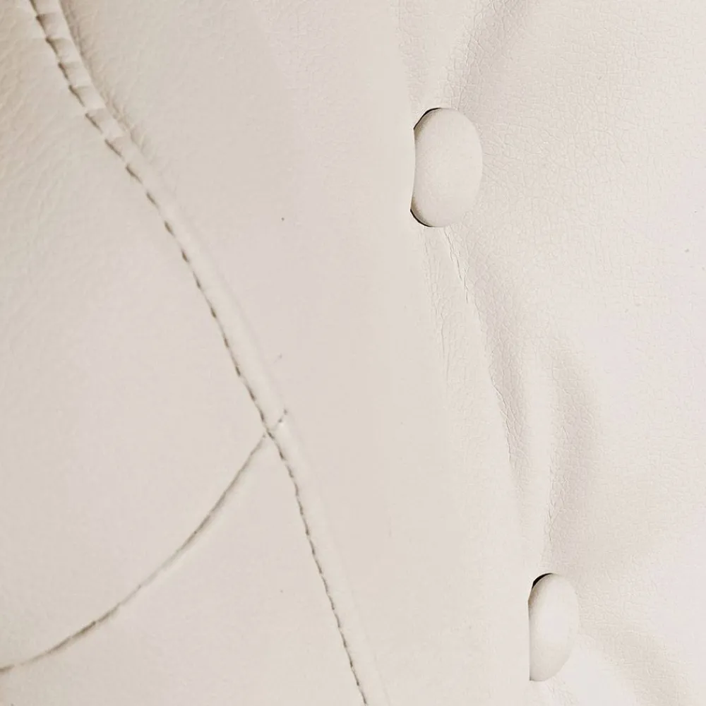 Wohnen Sessel<Kunstleder Retrosessel in Beige und Buche - Sylverta