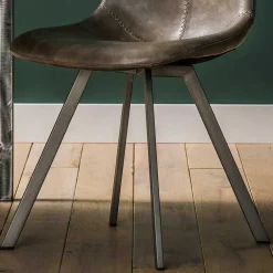 Wohnen Stühle<Kunstleder Schalenstühle in Taupe - Winary (4er Set)