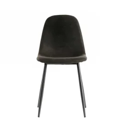 Wohnen Stühle<Kunstleder Schalenstuhl in Anthrazit - Mocart (4er Set)