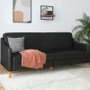 Wohnen Sofas<Kunstleder Schlafsofa in Schwarz - Marc