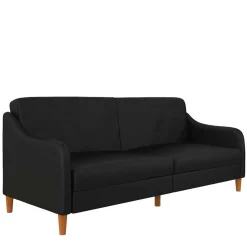 Wohnen Sofas<Kunstleder Schlafsofa in Schwarz - Marc